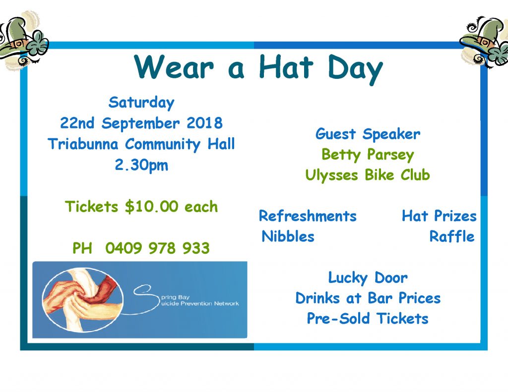 Wear a Hat Day East Coast Tasmania